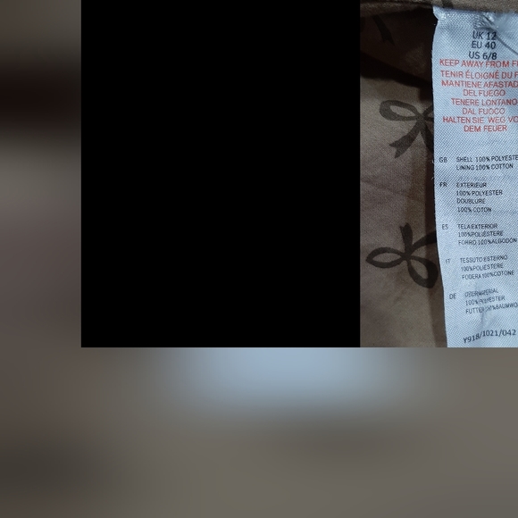 Woman's Yumi Beige Black Trim Coat Double Breast Look Size US 6/8 - Picture 10 of 10